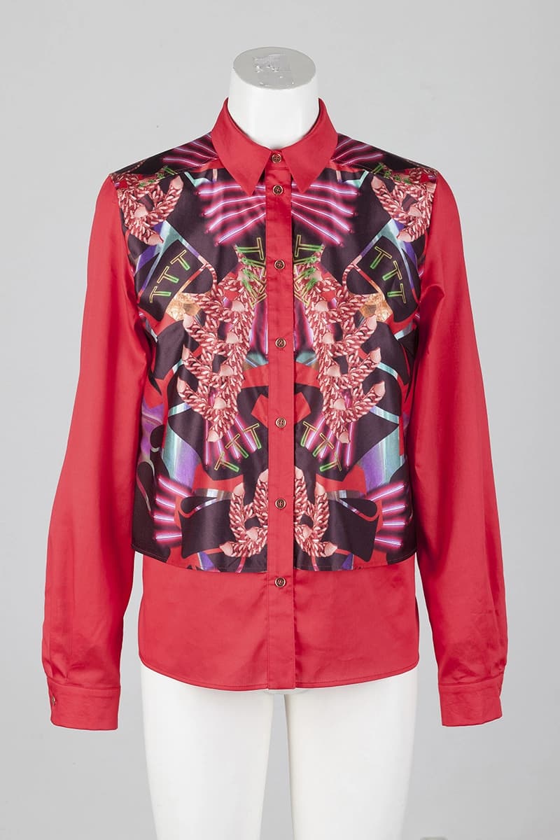 Jacket displayed on a mannequin before ghost mannequin editing