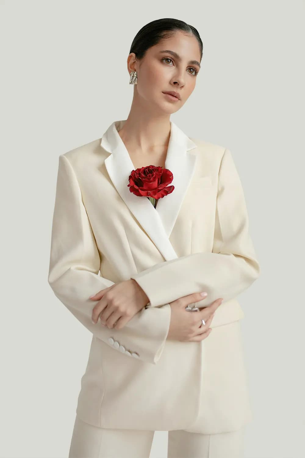 Professionally edited ecommerce fashion product image on a clean white background