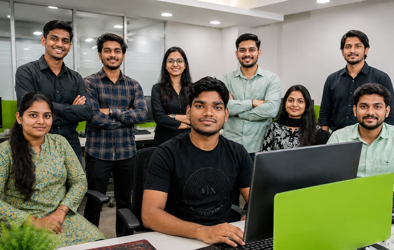 Visuals Clipping professional photo editing team working together