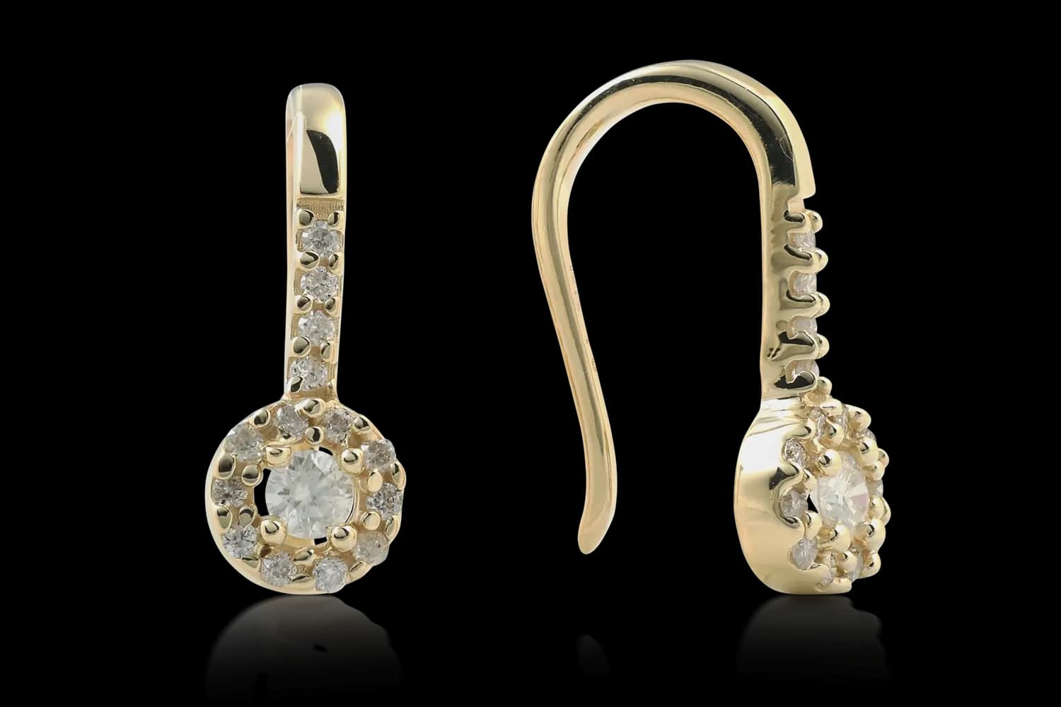 Before and after comparison of professional jewellery retouching — original image
